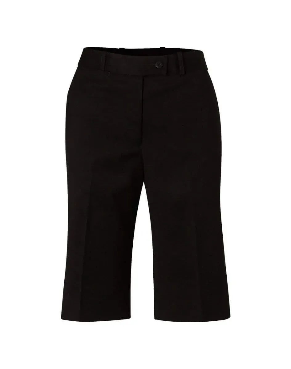 BENCHMARK Women's Poly/Viscose Stretch Knee Length Flexi Waist Shorts M9441